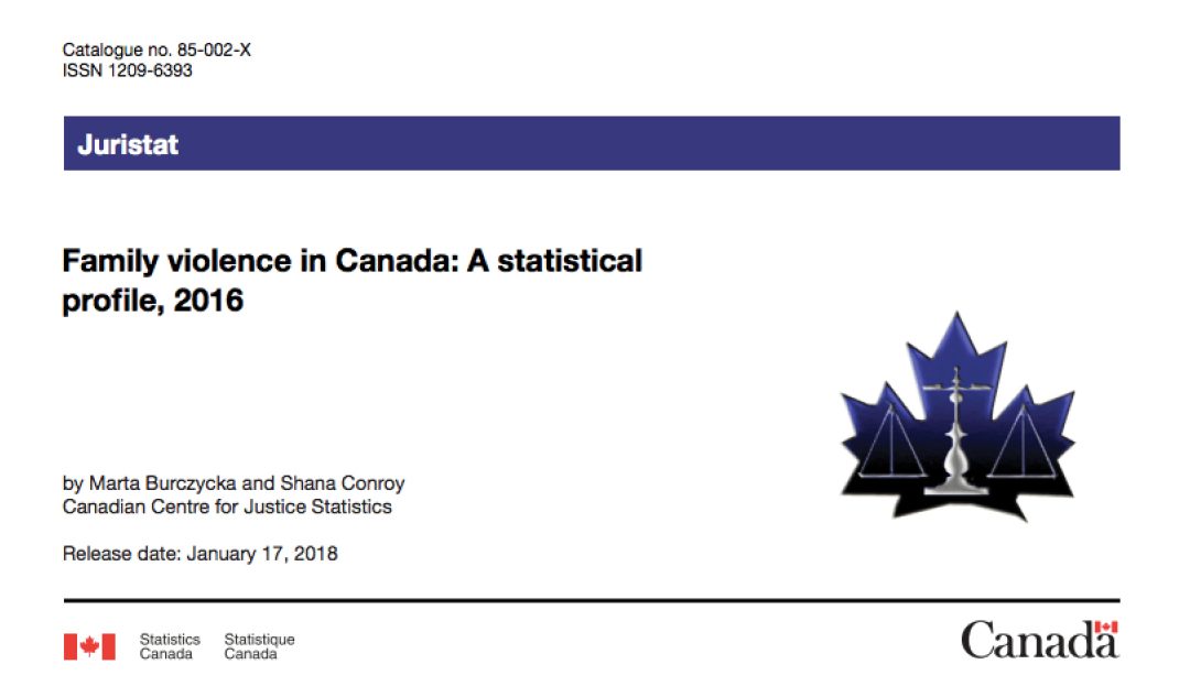 FAMILY VIOLENCE IN CANADA: A STATISTICAL PROFILE, 2016